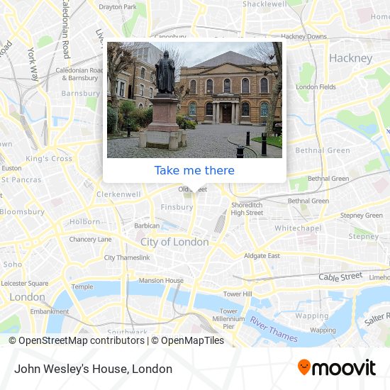 John Wesley's House map