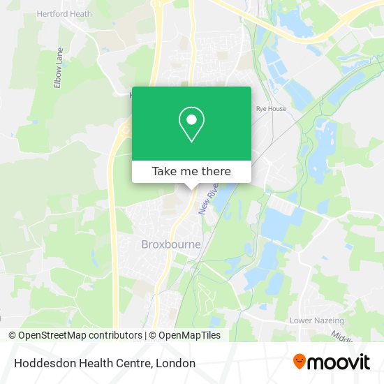 Hoddesdon Health Centre map