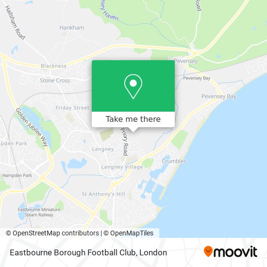 Eastbourne Borough Football Club map