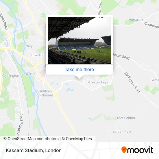 How to get to Kassam Stadium in Oxford by bus or train?