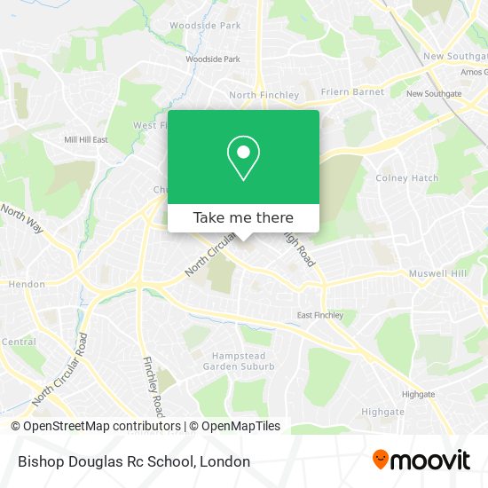 Bishop Douglas Rc School map