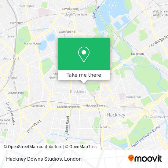 Hackney Downs Studios map