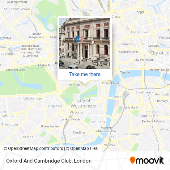 Oxford And Cambridge Club map