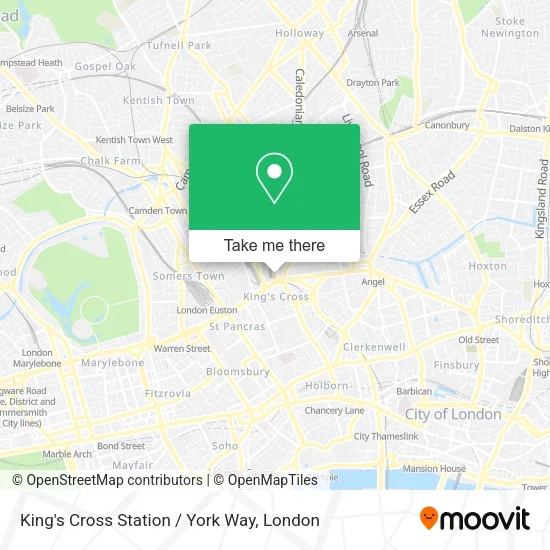 King's Cross Station / York Way map
