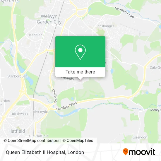 Queen Elizabeth II Hospital map