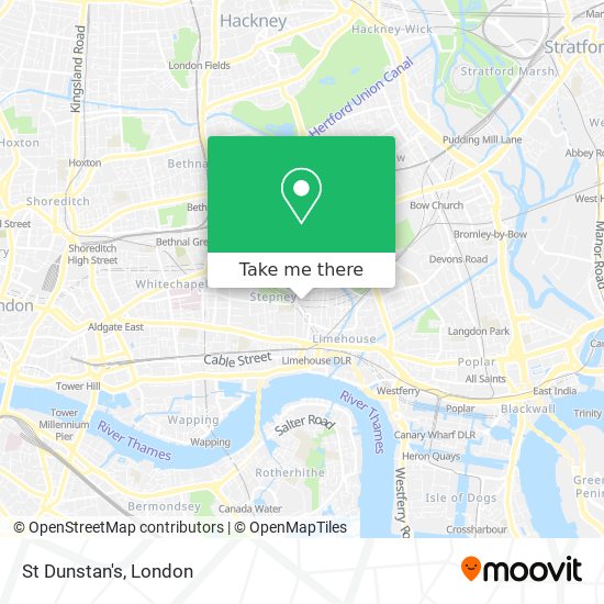 St Dunstan's map