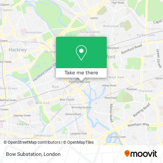 Bow Substation map