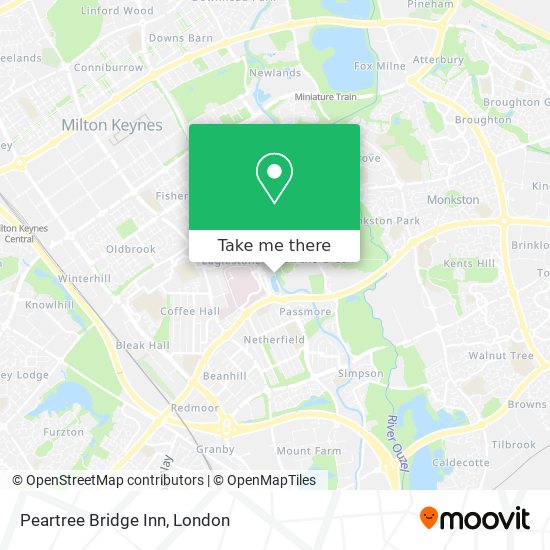 Peartree Bridge Inn map