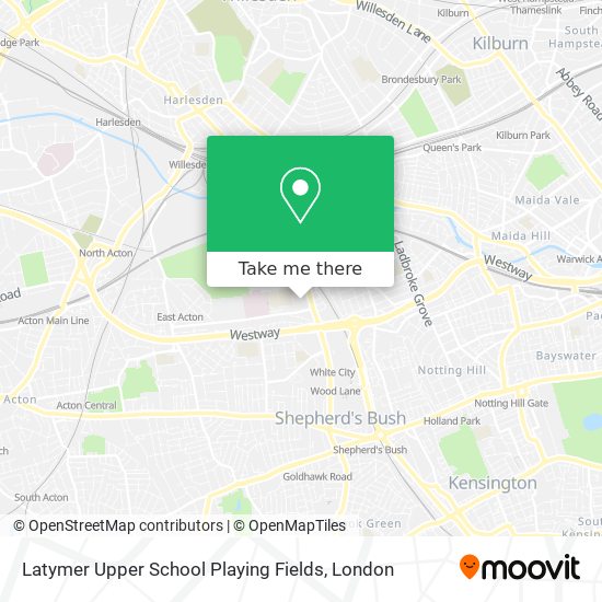 Latymer Upper School Playing Fields map