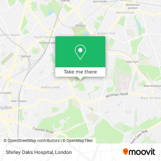 Shirley Oaks Hospital map