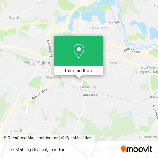The Malling School map