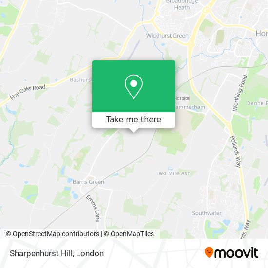 Sharpenhurst Hill map