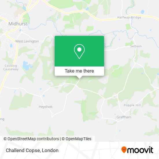 Challend Copse map