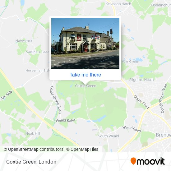 Coxtie Green map