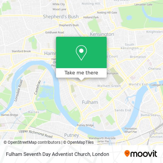 Fulham Seventh Day Adventist Church map