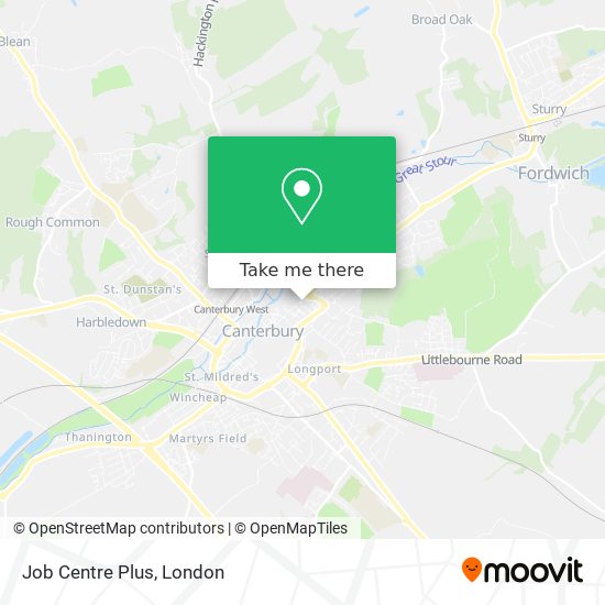 Job Centre Plus map