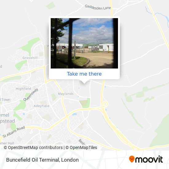 Buncefield Oil Terminal map