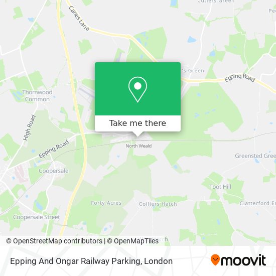 Epping And Ongar Railway Parking map