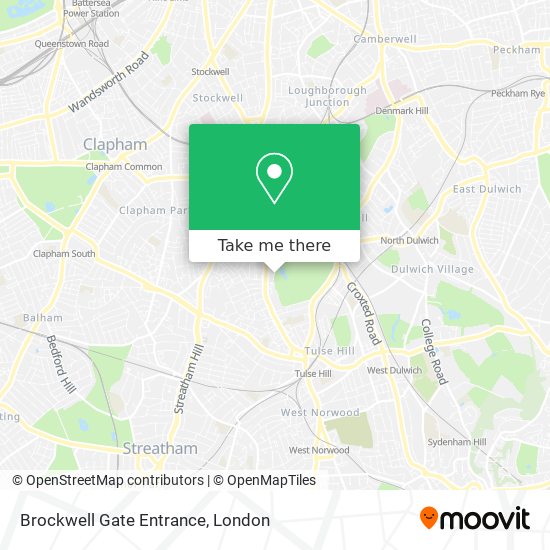 Brockwell Gate Entrance map