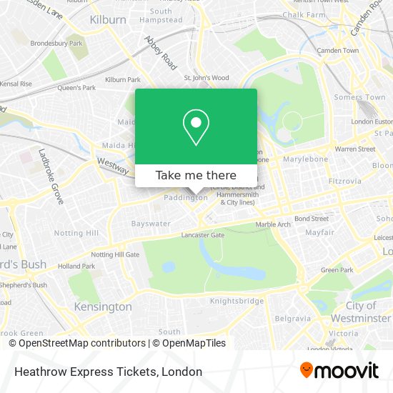 How to get to Heathrow Express Tickets in Paddington by Tube, Bus or Train?