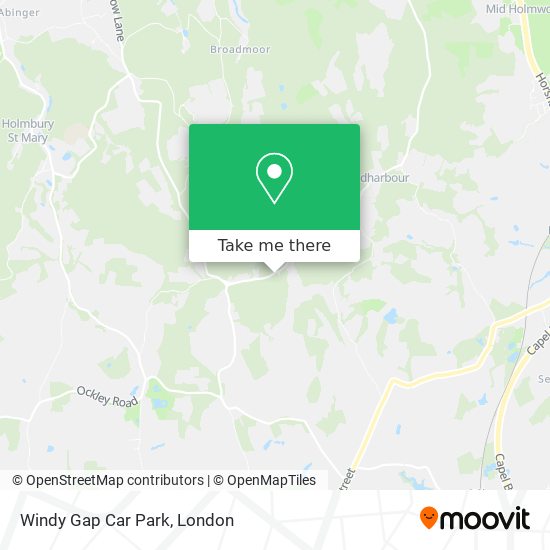 Windy Gap Car Park map