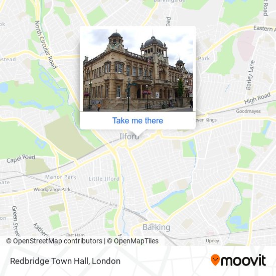 Redbridge Town Hall map