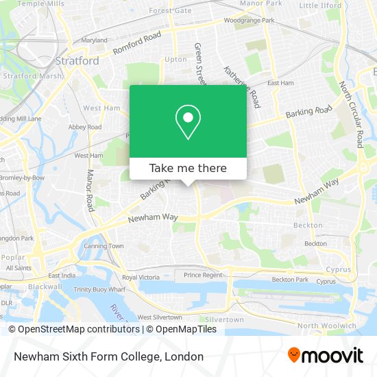 Newham Sixth Form College map