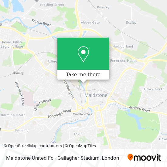 Maidstone United Fc - Gallagher Stadium map