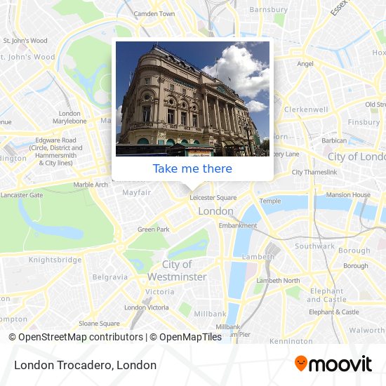 London Trocadero map