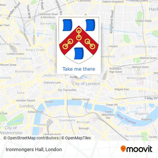 Ironmongers Hall map