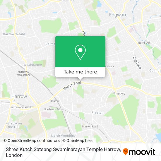 Shree Kutch Satsang Swaminarayan Temple Harrow map