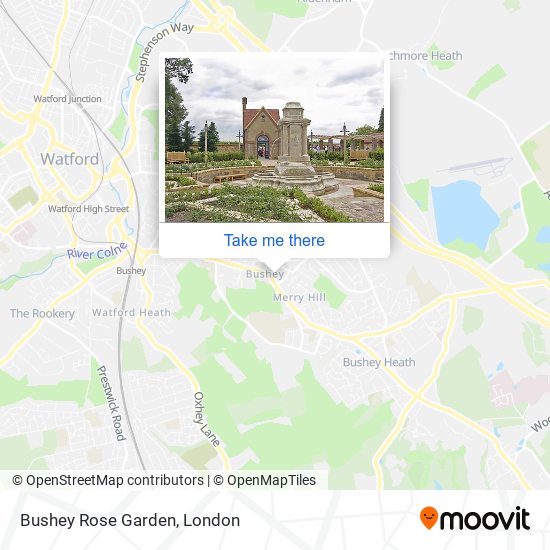 Bushey Rose Garden map