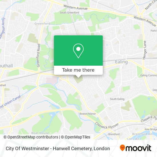 City Of Westminster - Hanwell Cemetery map