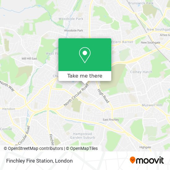 Finchley Fire Station map