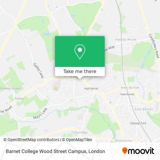 Barnet College Wood Street Campus map