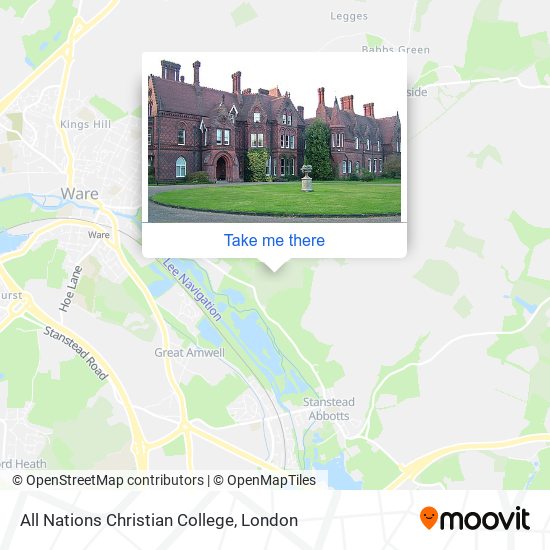 All Nations Christian College map