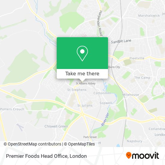 Premier Foods Head Office map
