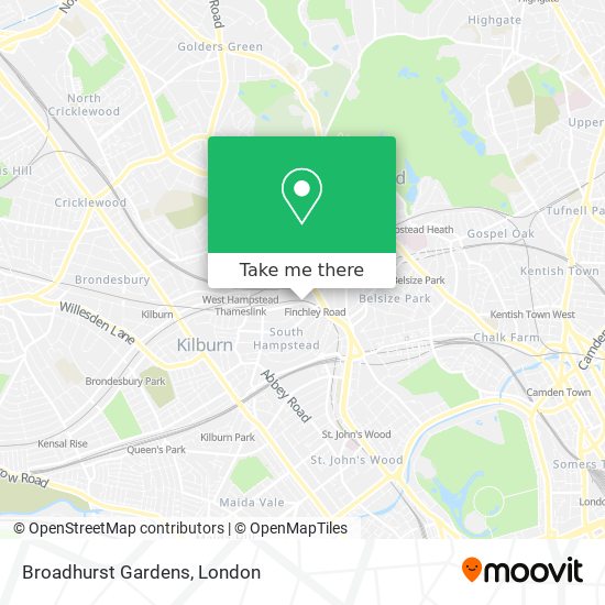 Broadhurst Gardens map