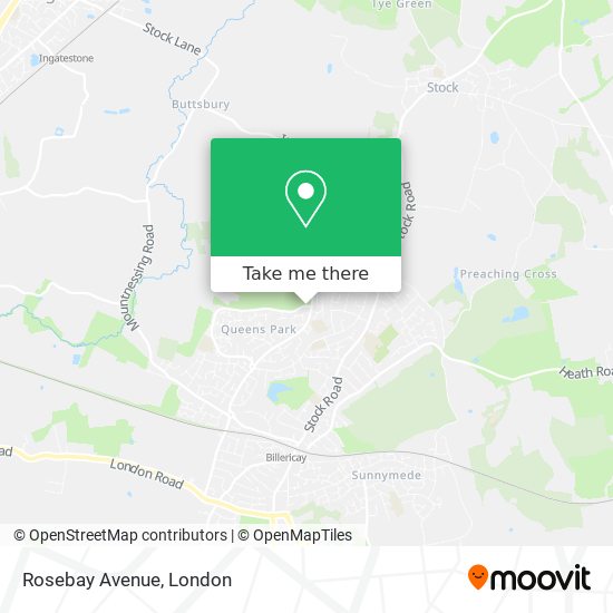 Rosebay Avenue map