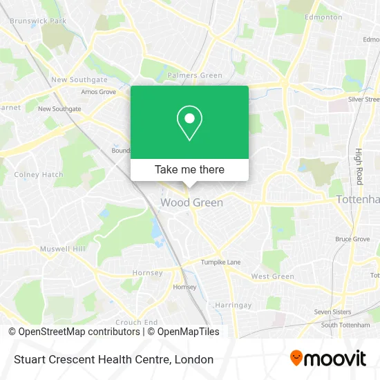 Stuart Crescent Map How to Get to Stuart Crescent Health Centre in Wood Green by Tube, Bus ...
