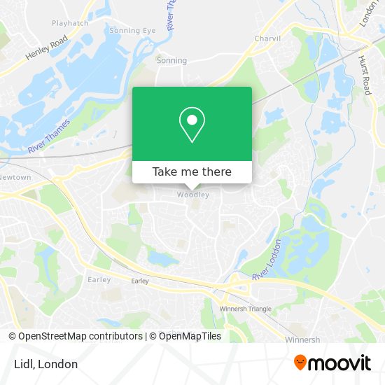 How to get to Lidl in Woodley (Berks) by Bus or Train?