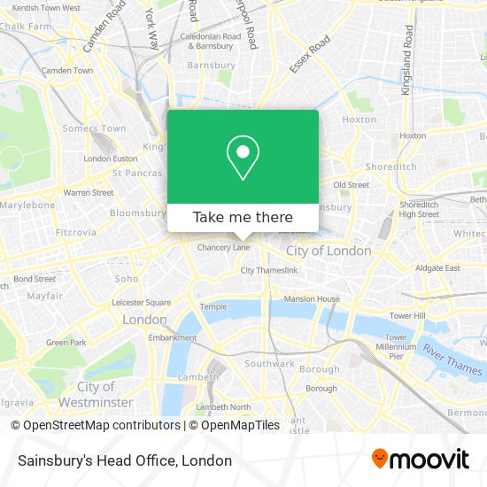 Sainsbury's Head Office map