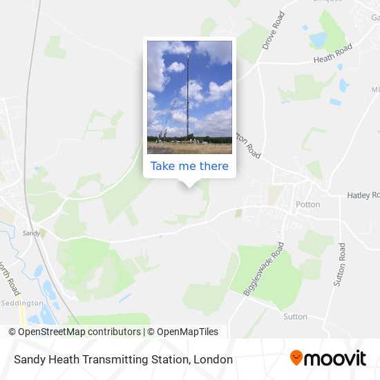 Sandy Heath Transmitting Station map