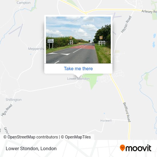 Lower Stondon map