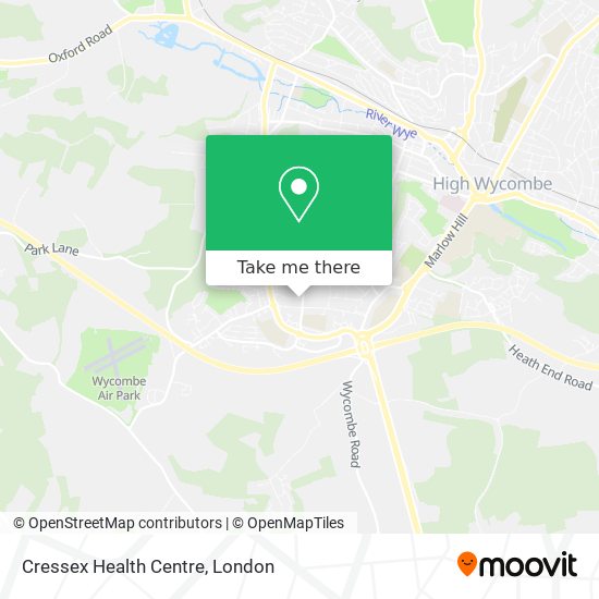 Cressex Health Centre map