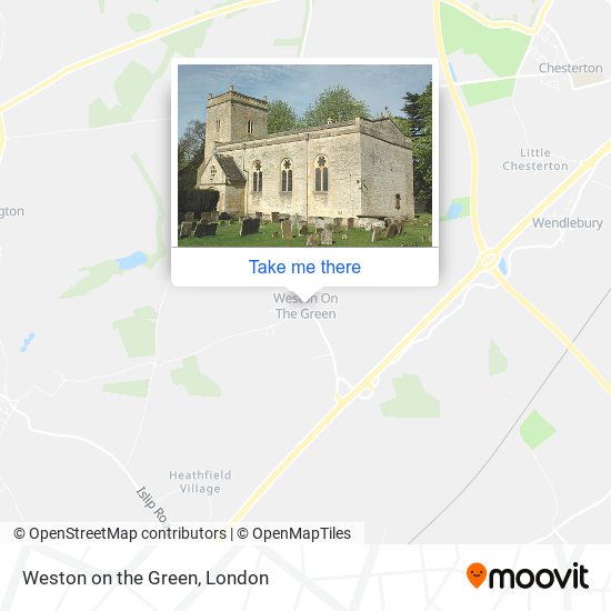 Weston on the Green map