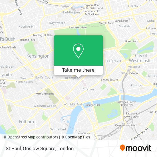 St Paul, Onslow Square map