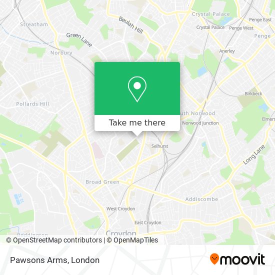Pawsons Arms map