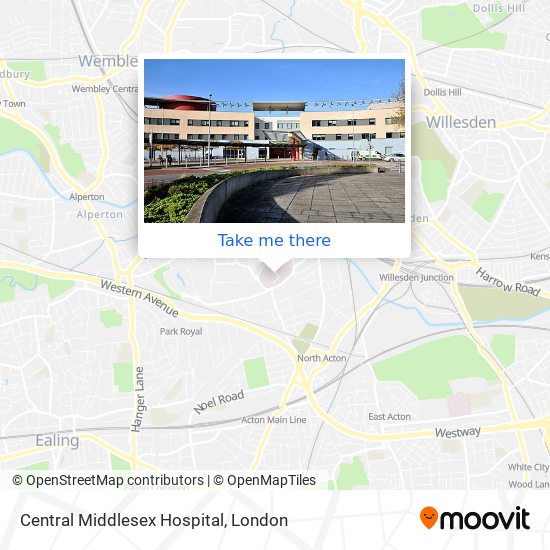 Central Middlesex Hospital map