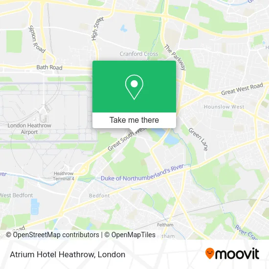 Atrium Hotel Heathrow map
